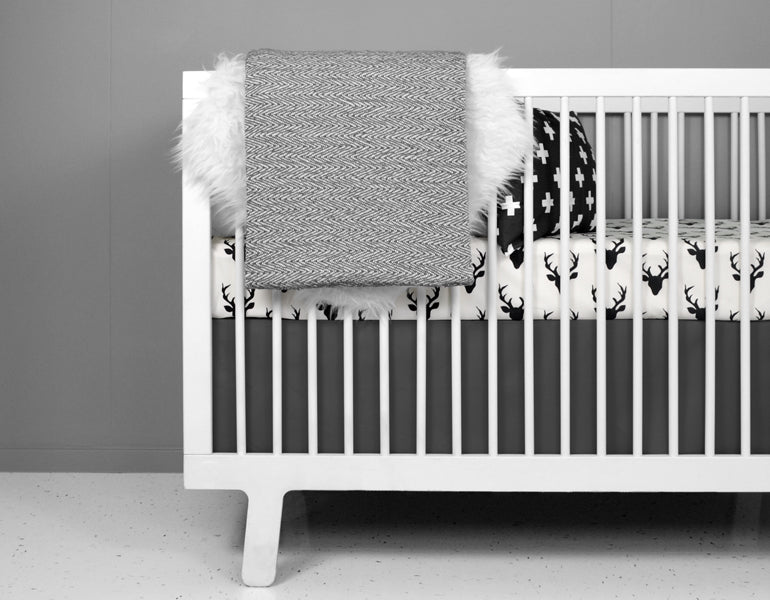Deer Fitted Crib Sheet - Olli+Lime